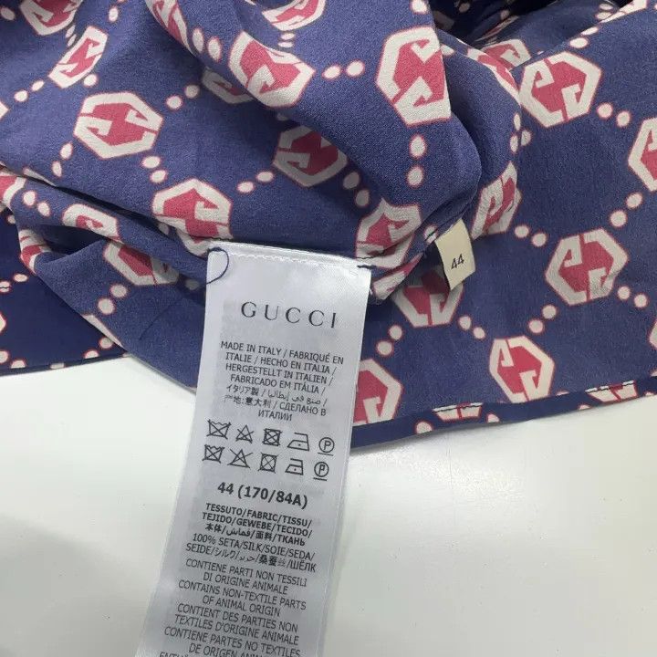 Gucci Gucci Logo Printed Silk Bowling Shirt Size US M / EU 48-50 / 2 - 5 Thumbnail