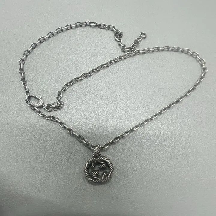 Gucci Gucci Double G Silver Necklace for Couples Size ONE SIZE - 4 Thumbnail