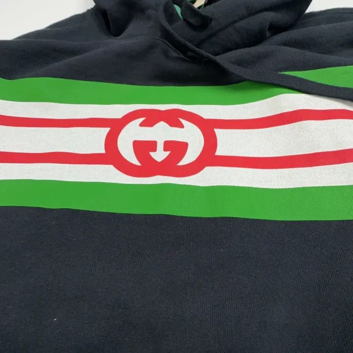 Gucci Gucci Black Logo Hoodie with Stripes Size US S / EU 44-46 / 1 - 5 Thumbnail