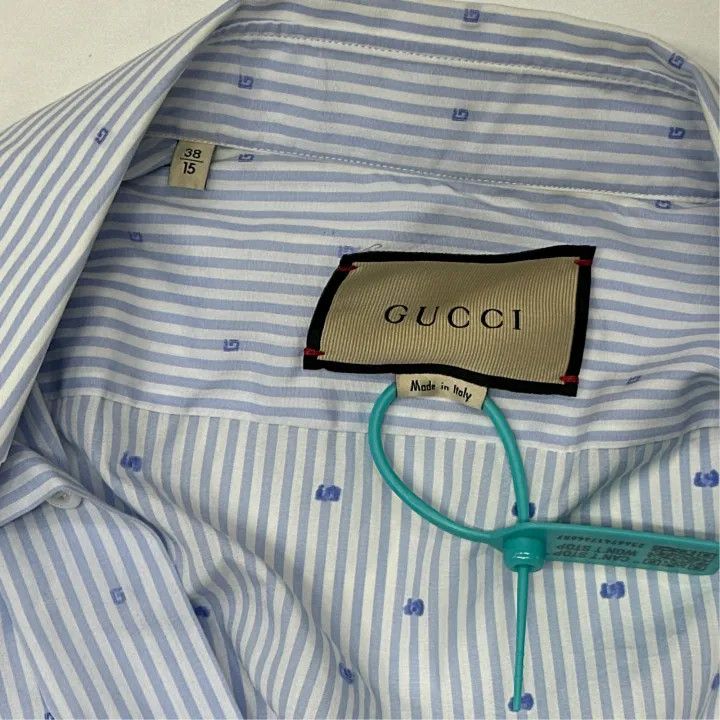 Gucci Gucci Striped Cotton Shirt for Men Size US M / EU 48-50 / 2 - 5 Thumbnail