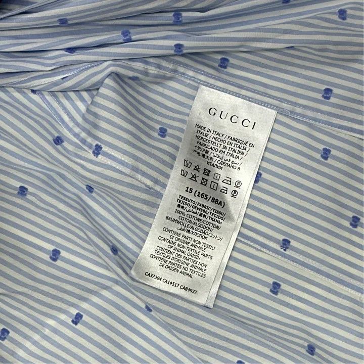 Gucci Gucci Striped Cotton Shirt for Men Size US M / EU 48-50 / 2 - 3 Thumbnail