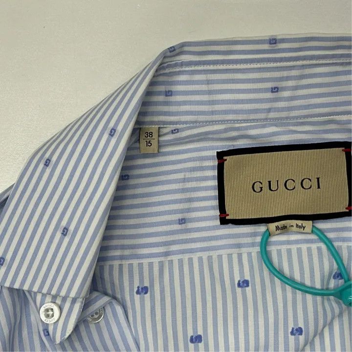 Gucci Gucci Striped Cotton Shirt for Men Size US M / EU 48-50 / 2 - 2 Thumbnail