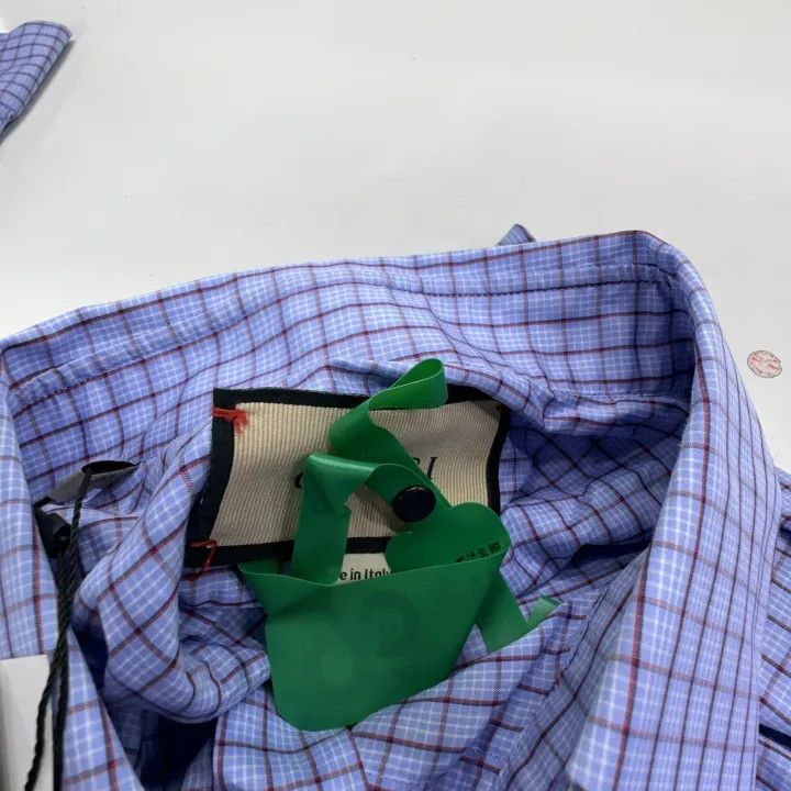 Gucci Gucci Blue Check Long Sleeve Shirt Size US M / EU 48-50 / 2 - 6 Thumbnail