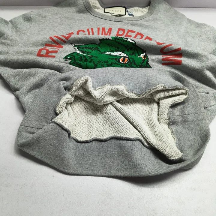Gucci Gucci Gray Panther Cotton Sweatshirt Size US S / EU 44-46 / 1 - 9 Thumbnail