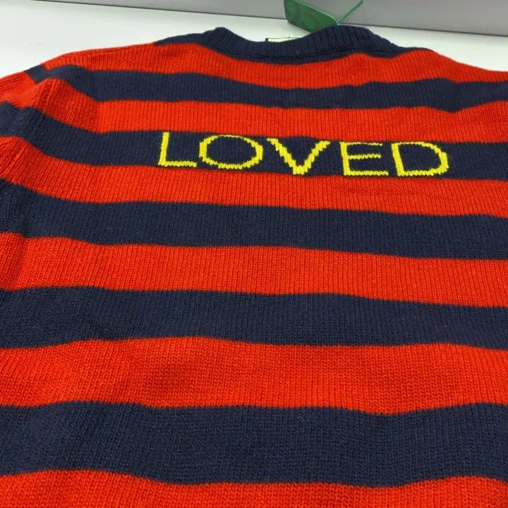 Gucci Gucci Striped Logo Bee Sweater Red and Blue Size US XL / EU 56 / 4 - 6 Thumbnail