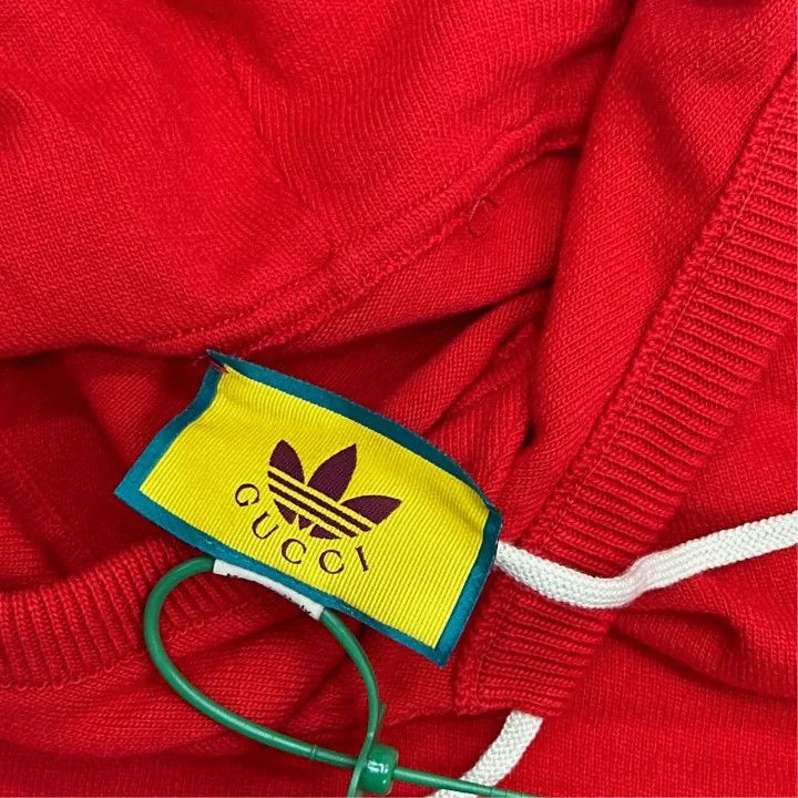 Gucci Gucci x Adidas Red Hooded Sweatshirt Size US S / EU 44-46 / 1 - 3 Thumbnail