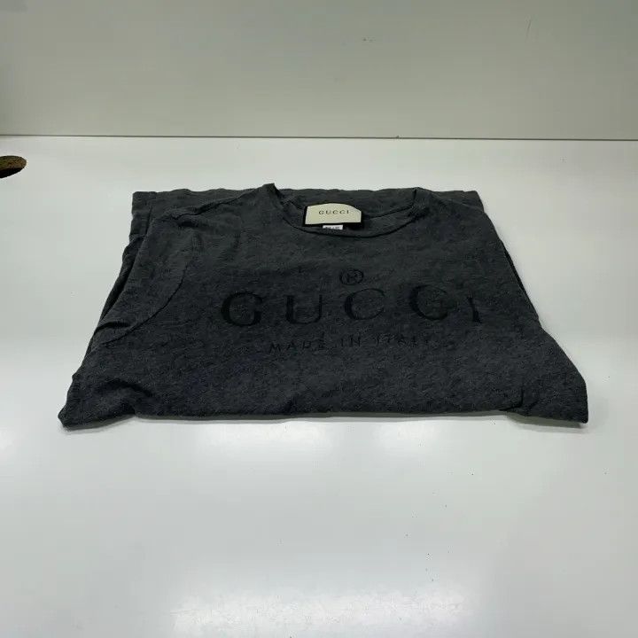 Gucci Gucci Gray Logo Printed Short Sleeve T-Shirt Size US S / EU 44-46 / 1 - 10 Thumbnail