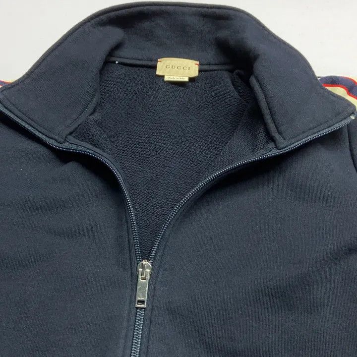 Gucci Gucci Blue Jacket with Red Green Trim Size US M / EU 48-50 / 2 - 8 Thumbnail