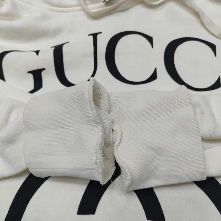 Gucci GUCCI Logo Printed Hooded Sweatshirt for Men Size US M / EU 48-50 / 2 - 7 Thumbnail