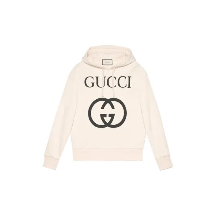 Gucci GUCCI Logo Printed Hooded Sweatshirt for Men Size US M / EU 48-50 / 2 - 2 Thumbnail