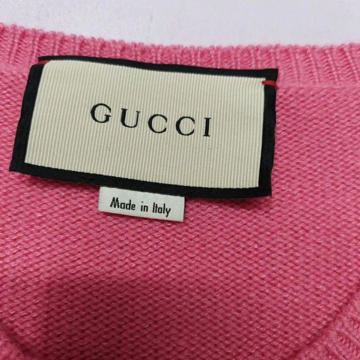 Gucci Gucci Pink Long Sleeve Knit Sweater with Butterfly Size US S / EU 44-46 / 1 - 2 Thumbnail