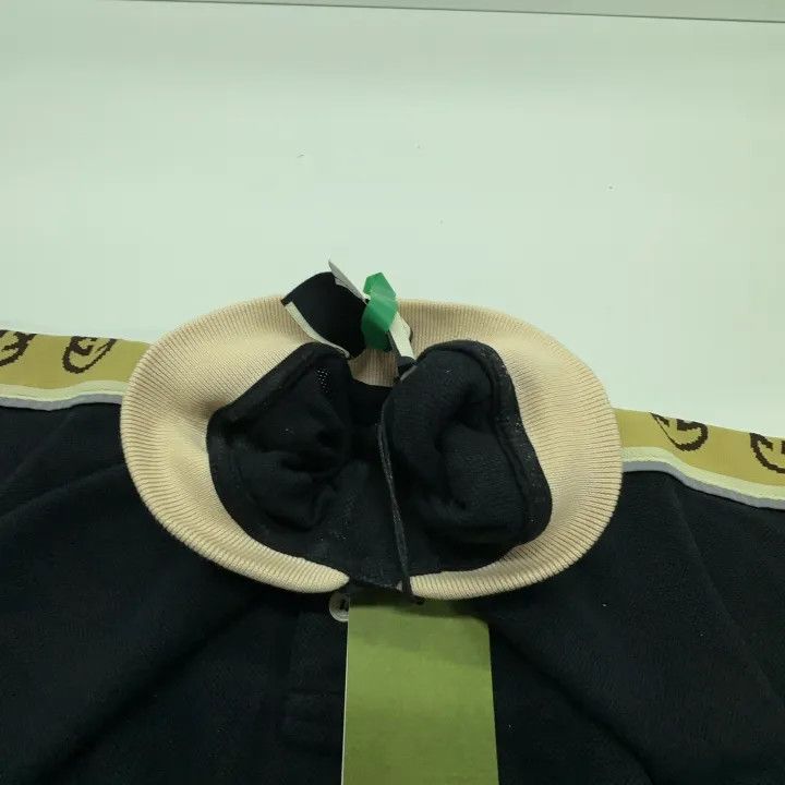 Gucci Gucci Black Double G Stripe Polo Shirt Size US L / EU 52-54 / 3 - 7 Thumbnail
