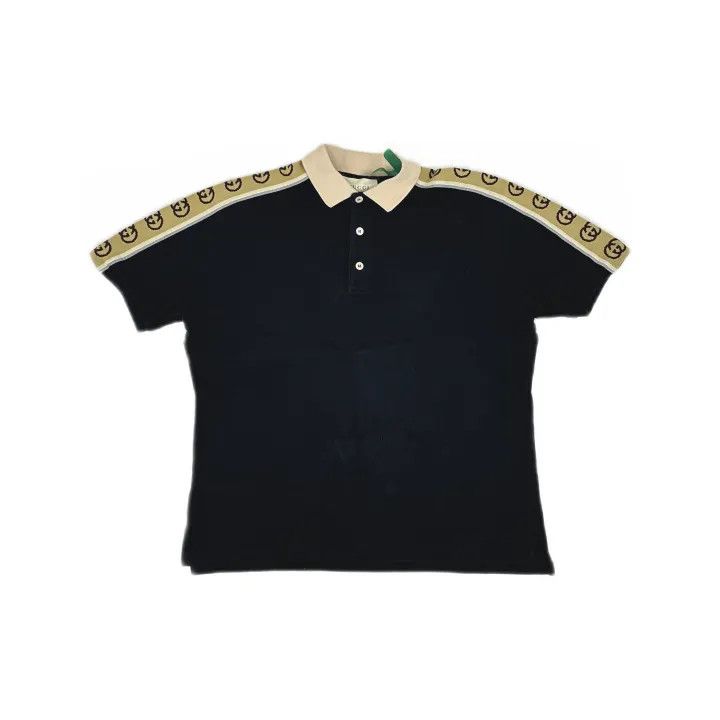 Gucci Gucci Black Double G Stripe Polo Shirt Size US L / EU 52-54 / 3 - 2 Thumbnail