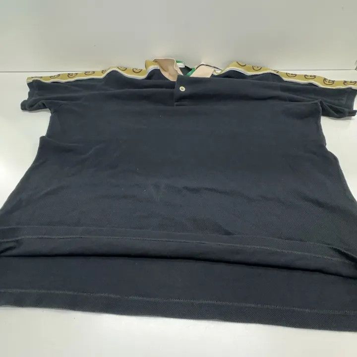 Gucci Gucci Black Double G Stripe Polo Shirt Size US L / EU 52-54 / 3 - 10 Thumbnail