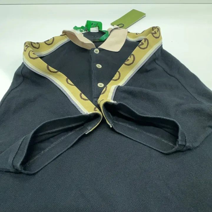 Gucci Gucci Black Double G Stripe Polo Shirt Size US L / EU 52-54 / 3 - 11 Thumbnail