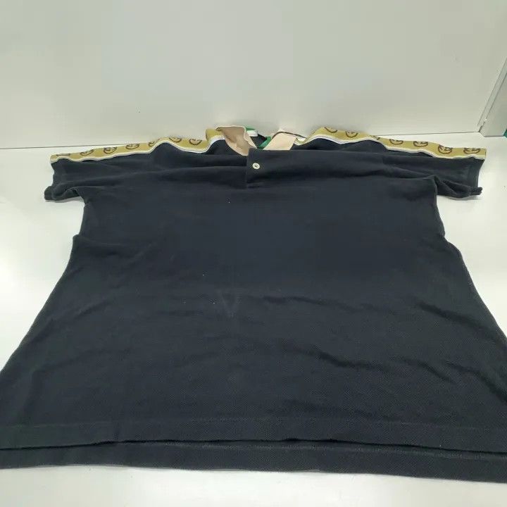 Gucci Gucci Black Double G Stripe Polo Shirt Size US L / EU 52-54 / 3 - 9 Thumbnail