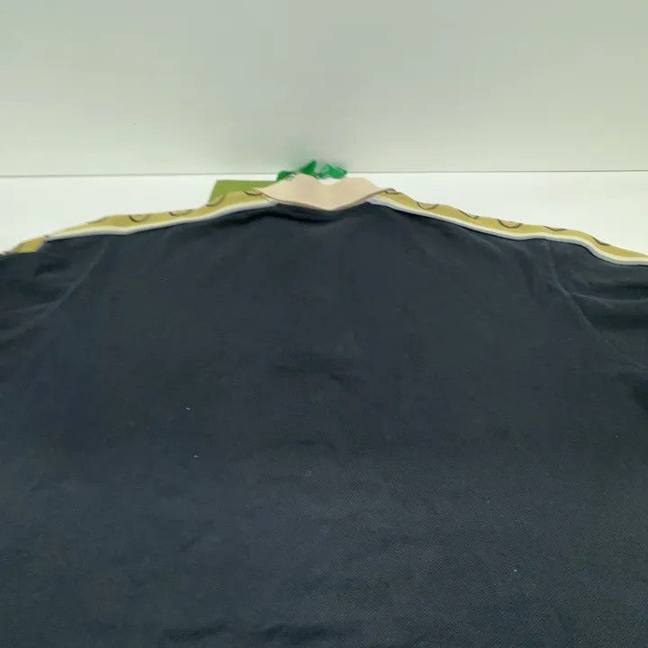 Gucci Gucci Black Double G Stripe Polo Shirt Size US L / EU 52-54 / 3 - 15 Thumbnail