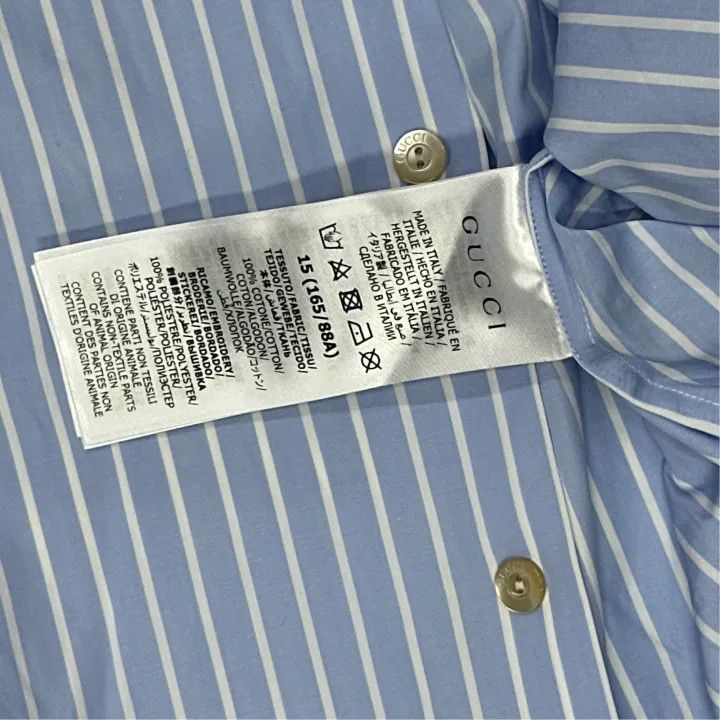 Gucci Gucci Vintage Stripe Long Sleeve Shirt Size US M / EU 48-50 / 2 - 4 Thumbnail