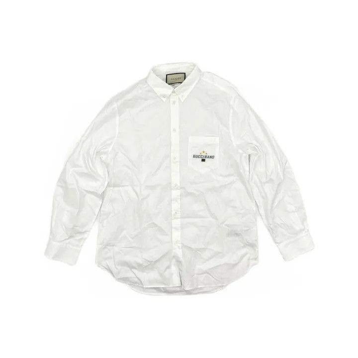 Gucci Gucci Logo Print Long Sleeve Shirt for Men Size US L / EU 52-54 / 3 - 2 Thumbnail