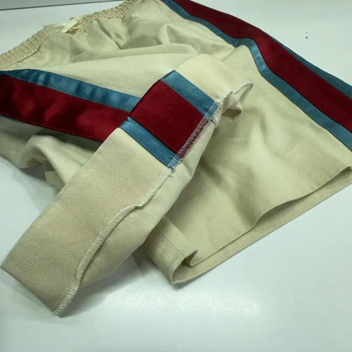 Gucci Gucci Red Blue Satin Side Stripe Shorts Size US 44 / EU 60 - 10 Thumbnail