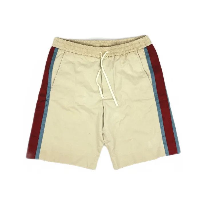 Gucci Gucci Red Blue Satin Side Stripe Shorts Size US 44 / EU 60 - 2 Thumbnail