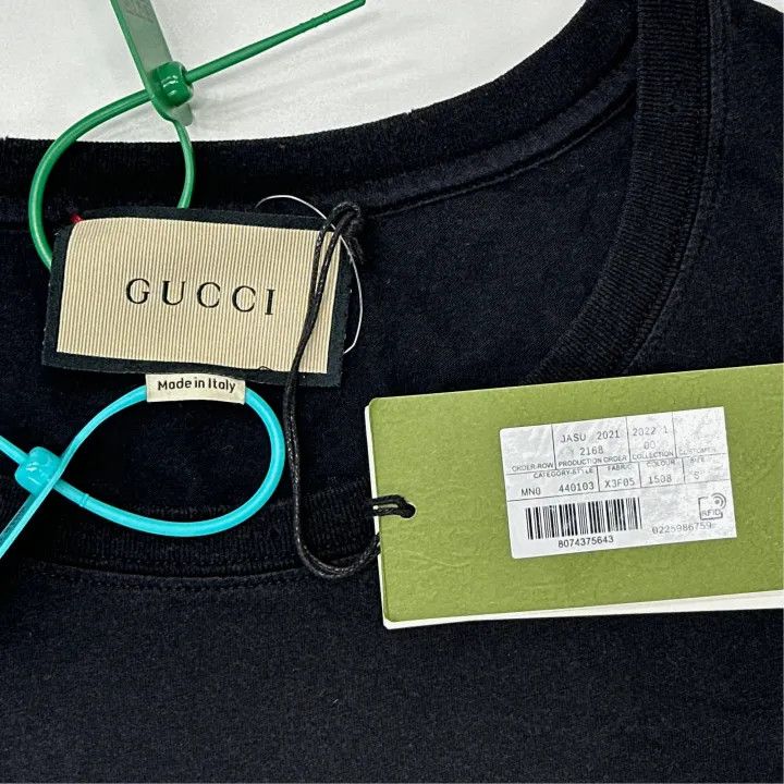 Gucci GUCCI Oversized Logo Black Short Sleeve T-Shirt Size US S / EU 44-46 / 1 - 3 Thumbnail