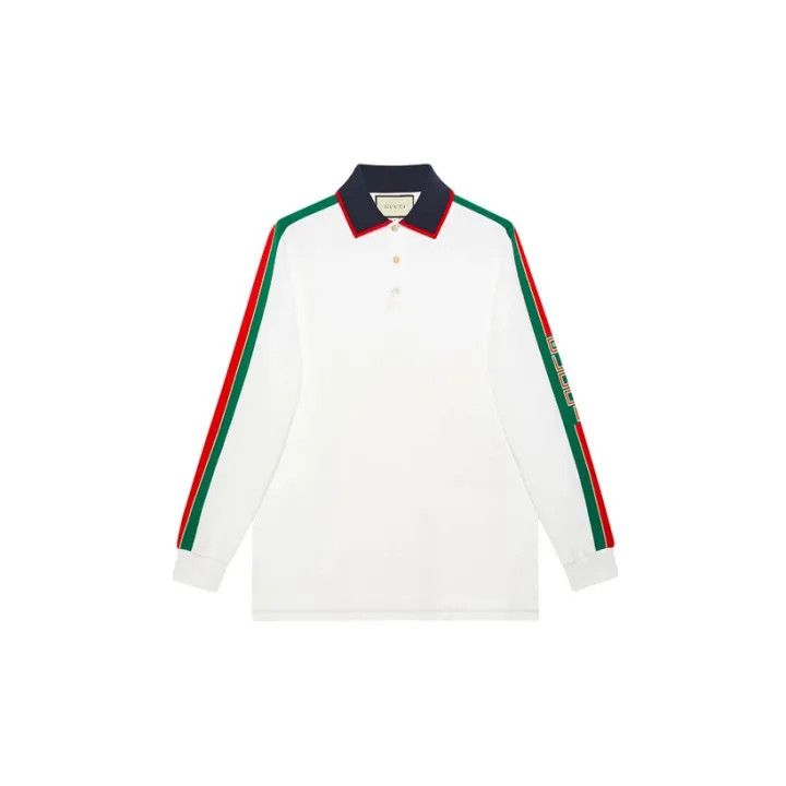 Gucci Gucci Classic Logo Long Sleeve Polo Shirt Size US S / EU 44-46 / 1 - 2 Thumbnail