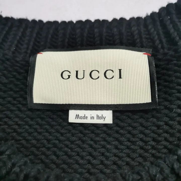 Gucci Gucci Black sweater with lettering design Size US S / EU 44-46 / 1 - 4 Thumbnail