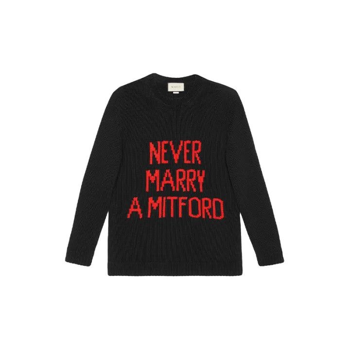 Gucci Gucci Black sweater with lettering design Size US S / EU 44-46 / 1 - 2 Thumbnail