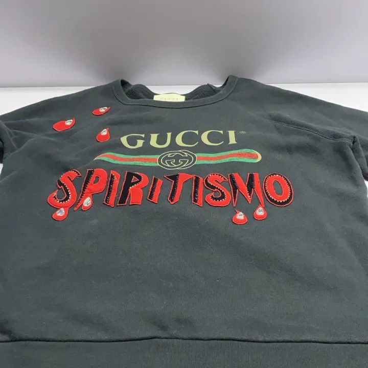 Gucci Gucci Black Printed Cotton Sweatshirt Unisex Size US M / EU 48-50 / 2 - 9 Thumbnail