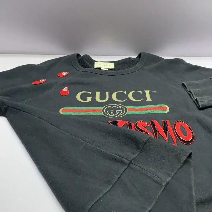 Gucci Gucci Black Printed Cotton Sweatshirt Unisex Size US M / EU 48-50 / 2 - 14 Thumbnail