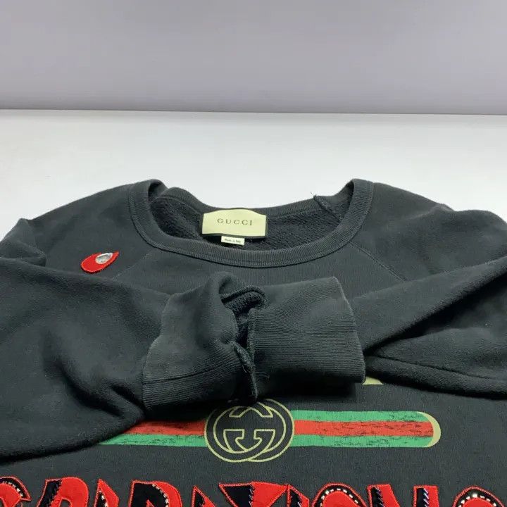 Gucci Gucci Black Printed Cotton Sweatshirt Unisex Size US M / EU 48-50 / 2 - 11 Thumbnail