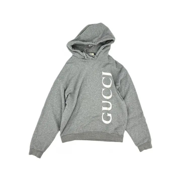Gucci Gucci Logo Hoodie for Men in Gray Size US M / EU 48-50 / 2 - 2 Thumbnail