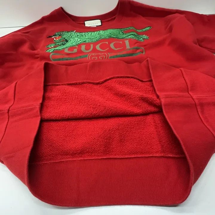 Gucci Gucci Red Tiger Print Long Sleeve Sweatshirt Size US L / EU 52-54 / 3 - 8 Thumbnail