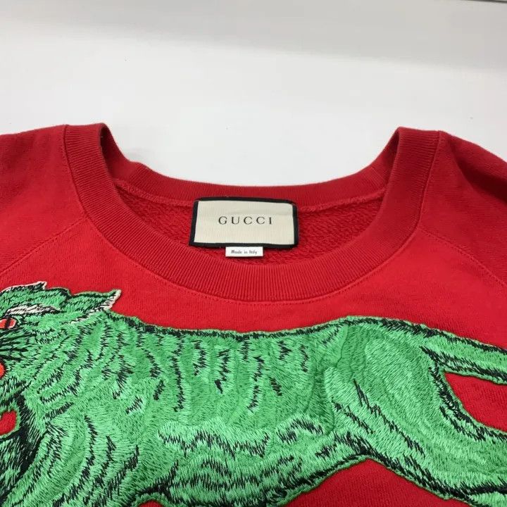 Gucci Gucci Red Tiger Print Long Sleeve Sweatshirt Size US L / EU 52-54 / 3 - 7 Thumbnail