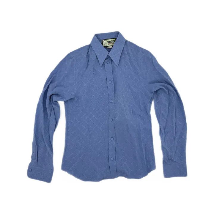 Gucci Gucci x Harry Styles Blue Shirt Size US XXS / EU 40 - 2 Thumbnail