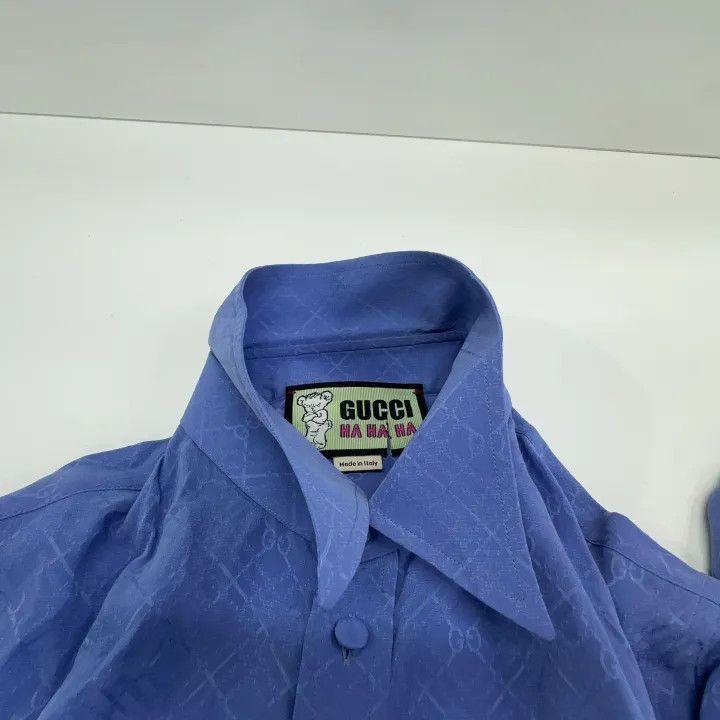 Gucci Gucci x Harry Styles Blue Shirt Size US XXS / EU 40 - 8 Thumbnail