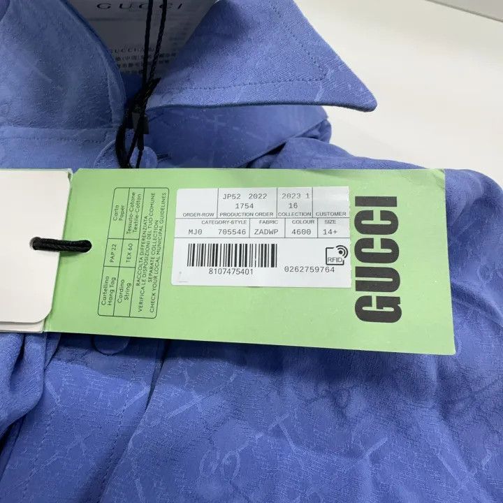 Gucci Gucci x Harry Styles Blue Shirt Size US XXS / EU 40 - 7 Thumbnail
