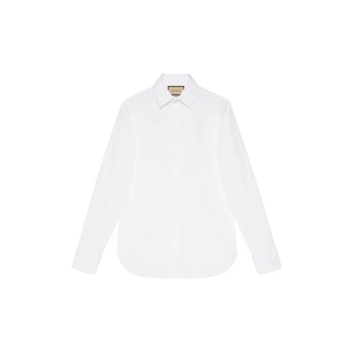 Gucci Gucci Men’s White Long Sleeve Shirt Size US M / EU 48-50 / 2 - 2 Thumbnail