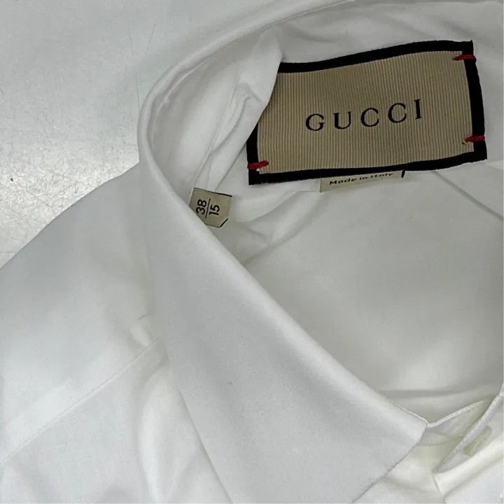 Gucci Gucci Men’s White Long Sleeve Shirt Size US M / EU 48-50 / 2 - 3 Thumbnail