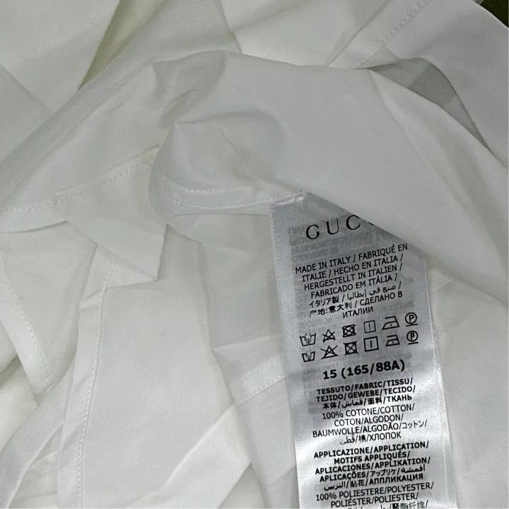 Gucci Gucci Men’s White Long Sleeve Shirt Size US M / EU 48-50 / 2 - 5 Thumbnail
