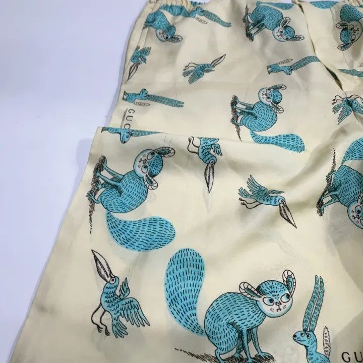 Gucci Gucci x Freya Hartas Printed Silk Shorts Size US 44 / EU 60 - 7 Thumbnail
