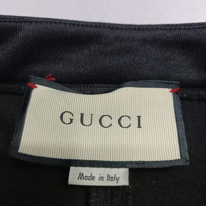Gucci Gucci Black Track Pants with Rhinestone Stripes Size US 27 - 4 Thumbnail