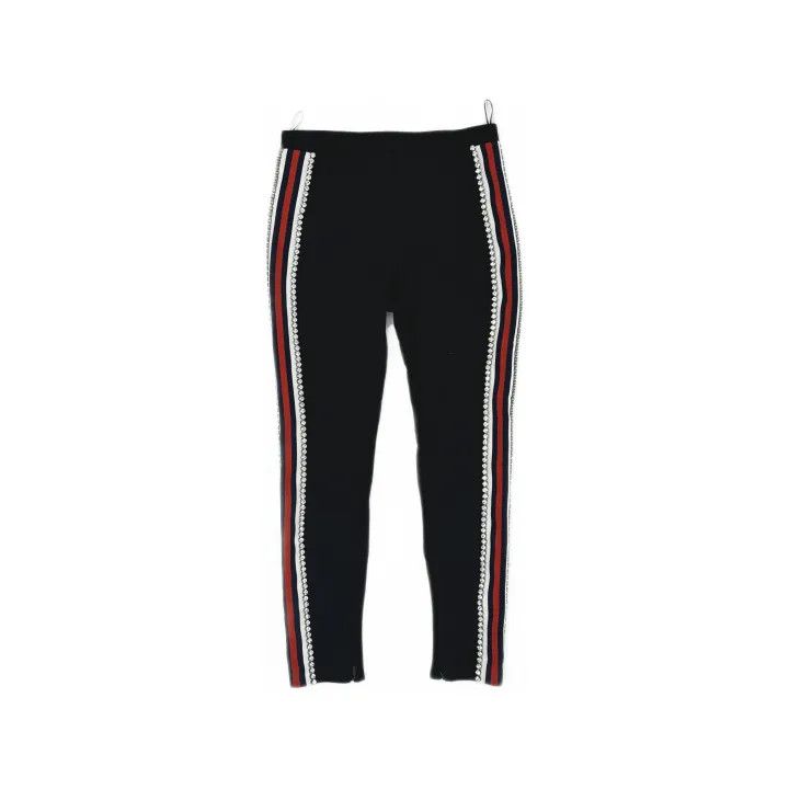Gucci Gucci Black Track Pants with Rhinestone Stripes Size US 27 - 2 Thumbnail