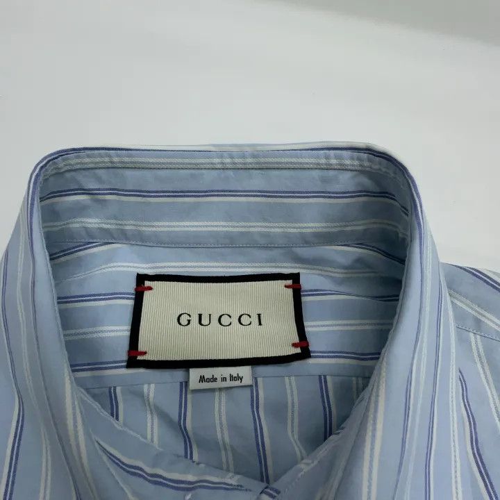 Gucci Gucci Long Sleeve Striped Shirt Size US XL / EU 56 / 4 - 5 Thumbnail