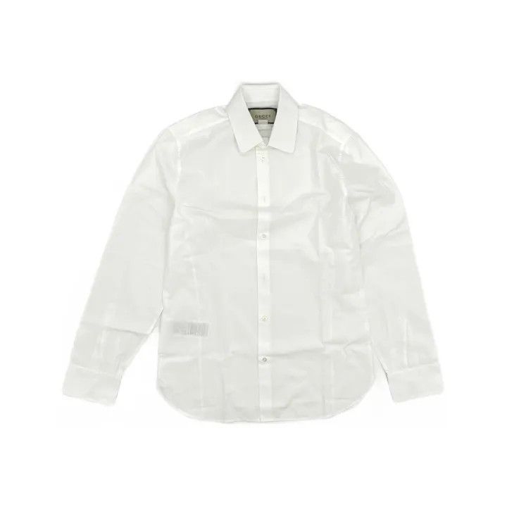 Gucci Gucci Men's White Long Sleeve Button-Up Shirt Size US L / EU 52-54 / 3 - 2 Thumbnail