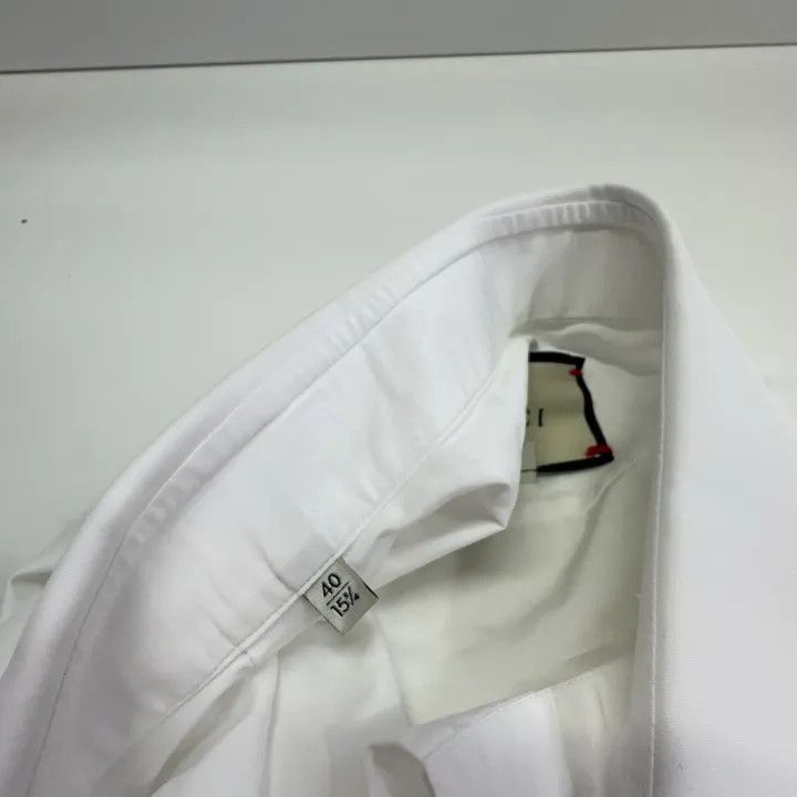 Gucci Gucci Men's White Long Sleeve Button-Up Shirt Size US L / EU 52-54 / 3 - 4 Thumbnail
