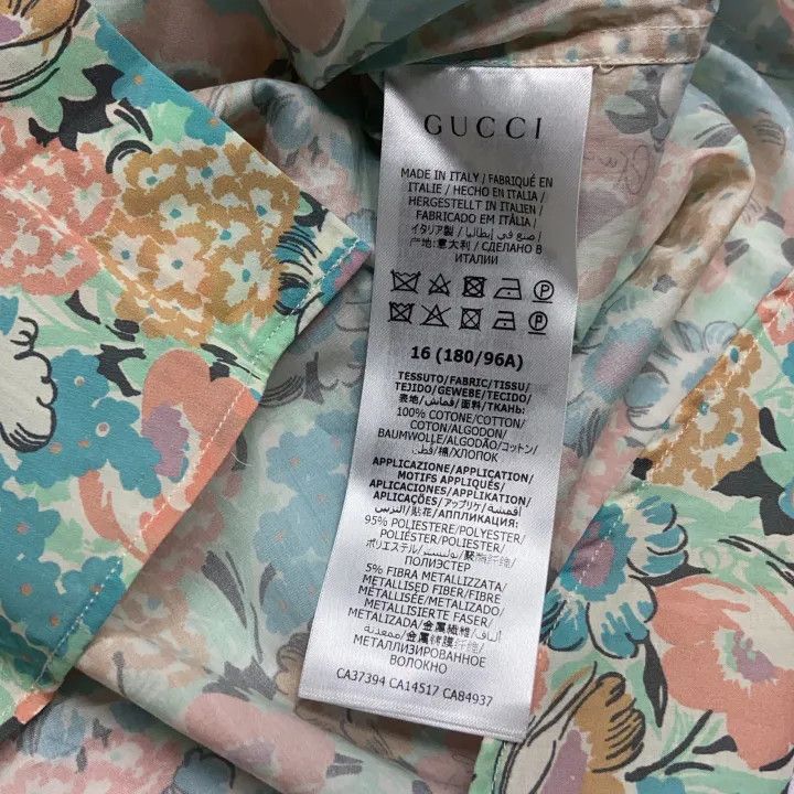 Gucci Gucci Floral Pattern Loose Long Sleeve Shirt Size US XL / EU 56 / 4 - 4 Thumbnail
