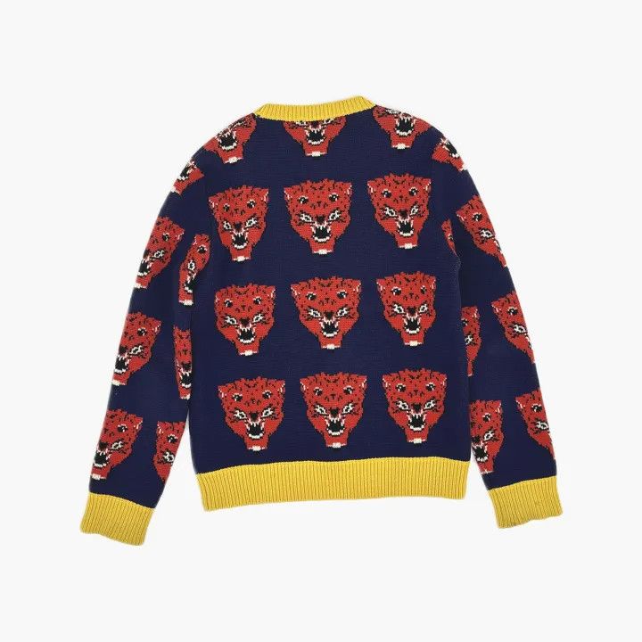 Gucci Gucci Tiger Print Sweater in Blue Size US M / EU 48-50 / 2 - 3 Thumbnail