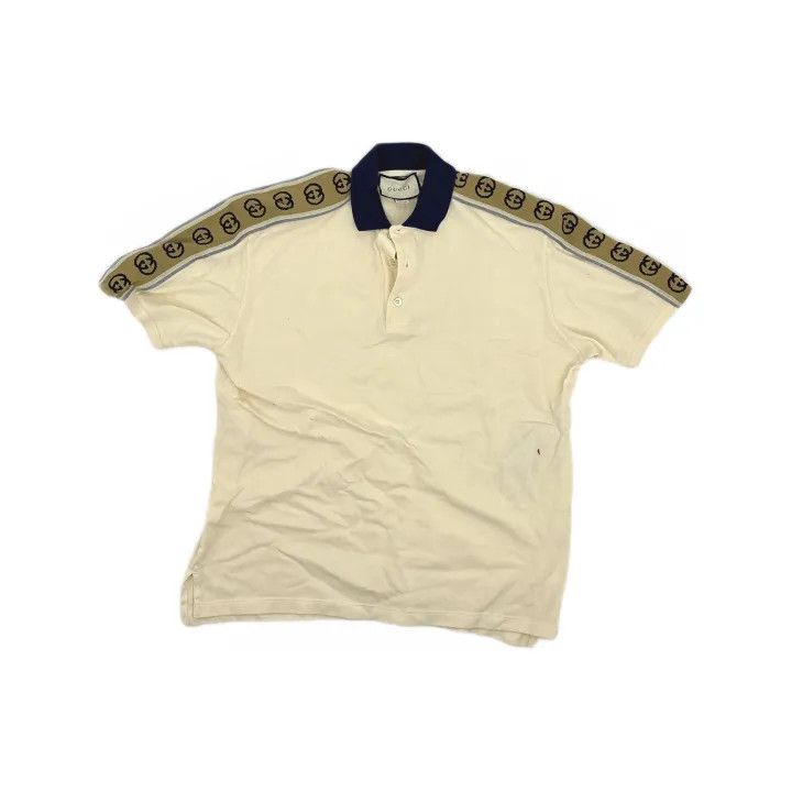 Gucci Gucci Logo Pattern Short Sleeve Polo Shirt Size US XXL / EU 58 / 5 - 2 Thumbnail